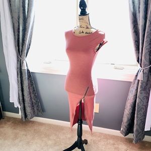 EUC! Windsor knee length zipper slit dress